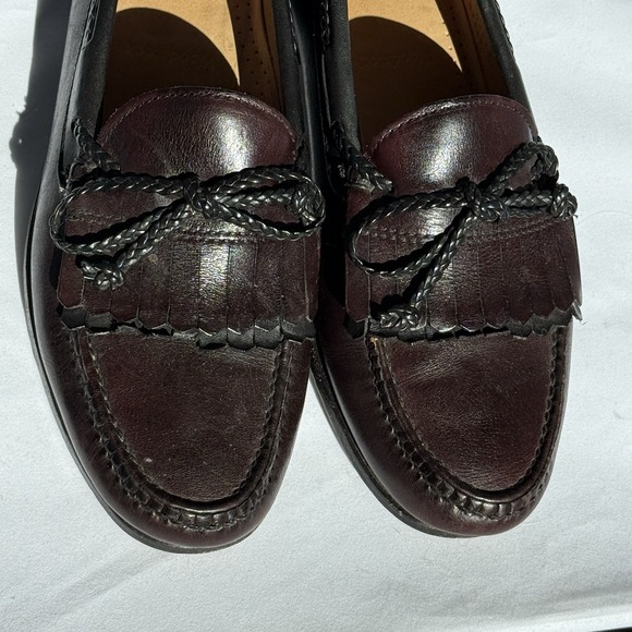 Vintage Allen Edmonds Woodstock Shoes Mens 9.5D Brown Kiltie Tassel Loafers USA main image 10